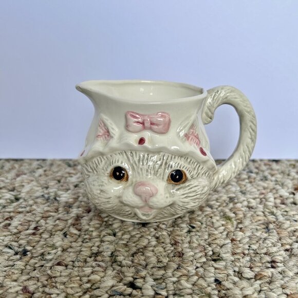Kitty Cats with Polka Dot Bonnets 5pc Ceramic Kitchen Counter Utility Set - Picture 16 of 16